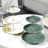 Maxbell food rack stand to Clean Cupcake Stand for Fruits dessert Countertop L 3 tier white