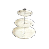 Maxbell food rack stand to Clean Cupcake Stand for Fruits dessert Countertop L 3 tier white