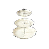 Maxbell food rack stand to Clean Cupcake Stand for Fruits dessert Countertop L 3 tier white