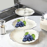 Maxbell food rack stand to Clean Cupcake Stand for Fruits dessert Countertop L 3 tier white