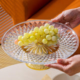 Maxbell Fruit Plates Serving Dish Round Snack Food Plate for Parties Counter Kitchen