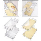 Maxbell Countertop Organizer Multipurpose 2 Tiers Specialty Plates Fruit Cakes Stand Argent