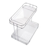Maxbell Countertop Organizer Multipurpose 2 Tiers Specialty Plates Fruit Cakes Stand Argent