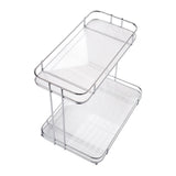Maxbell Countertop Organizer Multipurpose 2 Tiers Specialty Plates Fruit Cakes Stand Argent
