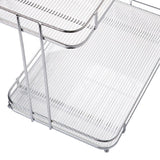 Maxbell Countertop Organizer Multipurpose 2 Tiers Specialty Plates Fruit Cakes Stand Argent