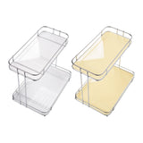 Maxbell Countertop Organizer Multipurpose 2 Tiers Specialty Plates Fruit Cakes Stand Argent