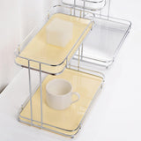 Maxbell Countertop Organizer Multipurpose 2 Tiers Specialty Plates Fruit Cakes Stand Aureate