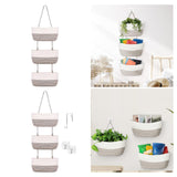 Maxbell Hanging Basket Large 3 Tier Storage Bag for Indoor Tabletop Bathroom Bedroom hanging basket