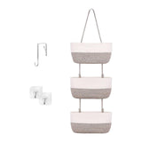 Maxbell Hanging Basket Large 3 Tier Storage Bag for Indoor Tabletop Bathroom Bedroom hanging basket＋hooks