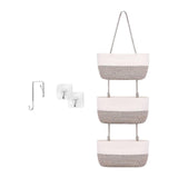 Maxbell Hanging Basket Large 3 Tier Storage Bag for Indoor Tabletop Bathroom Bedroom hanging basket＋hooks