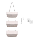 Maxbell Hanging Basket Large 3 Tier Storage Bag for Indoor Tabletop Bathroom Bedroom hanging basket＋hooks