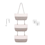 Maxbell Hanging Basket Large 3 Tier Storage Bag for Indoor Tabletop Bathroom Bedroom hanging basket＋hooks