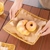 Maxbell Woven Serving Tray Restaurant Fruit Platter for Vegetables Dried Fruits S