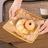 Maxbell Woven Serving Tray Restaurant Fruit Platter for Vegetables Dried Fruits S