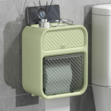 Maxbell Tissue Storage Box Double Layer Bathroom Organizer for Kitchen Home Bathroom Grassy Green