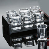 Maxbell Beer Glass Tray for Whisky Brandy Glassware for Party Glass Holder Tray 12 Holes with Cups