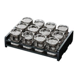 Maxbell Beer Glass Tray for Whisky Brandy Glassware for Party Glass Holder Tray 12 Holes with Cups