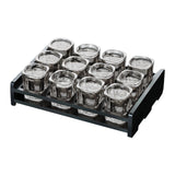 Maxbell Beer Glass Tray for Whisky Brandy Glassware for Party Glass Holder Tray 12 Holes with Cups