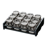 Maxbell Beer Glass Tray for Whisky Brandy Glassware for Party Glass Holder Tray 12 Holes with Cups