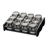 Maxbell Beer Glass Tray for Whisky Brandy Glassware for Party Glass Holder Tray 12 Holes with Cups
