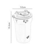 Maxbell 450ml Insulated Coffee Mug with Lid Vacuum Cup for Office Backpacking Hiking Pink