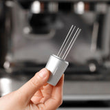 Maxbell Espresso Needle Distributor Lightweight Barista Accessories Espresso Stirrer Argent