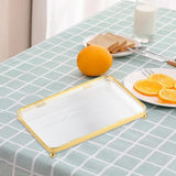 Maxbell snack Rectangular Serving Plate for Bread Fruit Serving Platter