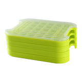 Maxbell Cube Tray Space Saving DIY Household Ice Making for Chocolate 4 Tier With Lids