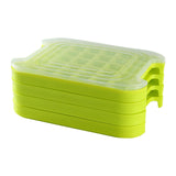 Maxbell Cube Tray Space Saving DIY Household Ice Making for Chocolate 4 Tier With Lids