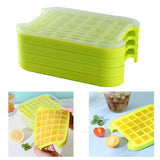 Maxbell Cube Tray Space Saving DIY Household Ice Making for Chocolate 4 Tier With Lids