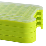 Maxbell Cube Tray Space Saving DIY Household Ice Making for Chocolate 4 Tier With Lids
