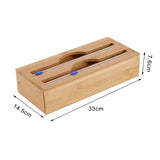 Maxbell Cling Wrap Dispenser Wrap Organizer for Paper Film Parchment Paper Rolls 2 Tier Pull