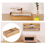 Maxbell Cling Wrap Dispenser Wrap Organizer for Paper Film Parchment Paper Rolls 2 Tier Pull