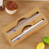 Maxbell Cling Wrap Dispenser Wrap Organizer for Paper Film Parchment Paper Rolls 2 Tier Pull