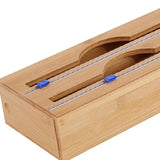 Maxbell Cling Wrap Dispenser Wrap Organizer for Paper Film Parchment Paper Rolls 2 Tier Pull