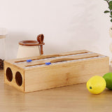 Maxbell Cling Wrap Dispenser Wrap Organizer for Paper Film Parchment Paper Rolls 2 Tier Round Hole