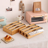 Maxbell Cling Wrap Dispenser Wrap Organizer for Paper Film Parchment Paper Rolls 3 Tier Round Hole