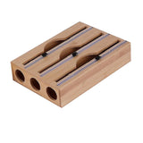 Maxbell Cling Wrap Dispenser Wrap Organizer for Paper Film Parchment Paper Rolls 3 Tier Round Hole