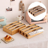 Maxbell Cling Wrap Dispenser Wrap Organizer for Paper Film Parchment Paper Rolls 3 Tier Round Hole