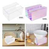 Maxbell Napkin Dispenser Creative Desktop Organizer Office Transparent Napkin Holder Clear S
