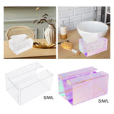 Maxbell Napkin Dispenser Creative Desktop Organizer Office Transparent Napkin Holder Clear S