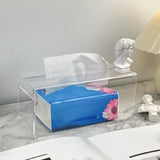 Maxbell Napkin Dispenser Creative Desktop Organizer Office Transparent Napkin Holder Clear S