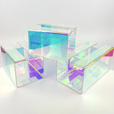 Maxbell Napkin Dispenser Creative Desktop Organizer Office Transparent Napkin Holder Colorful S