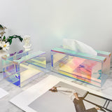 Maxbell Napkin Dispenser Creative Desktop Organizer Office Transparent Napkin Holder Colorful S