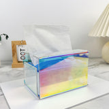 Maxbell Napkin Dispenser Creative Desktop Organizer Office Transparent Napkin Holder Colorful S