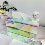 Maxbell Napkin Dispenser Creative Desktop Organizer Office Transparent Napkin Holder Colorful S