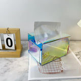 Maxbell Napkin Dispenser Creative Desktop Organizer Office Transparent Napkin Holder Colorful S