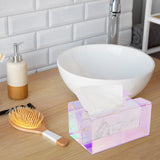 Maxbell Napkin Dispenser Creative Desktop Organizer Office Transparent Napkin Holder Colorful M