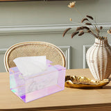 Maxbell Napkin Dispenser Creative Desktop Organizer Office Transparent Napkin Holder Colorful L
