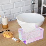 Maxbell Napkin Dispenser Creative Desktop Organizer Office Transparent Napkin Holder Colorful L